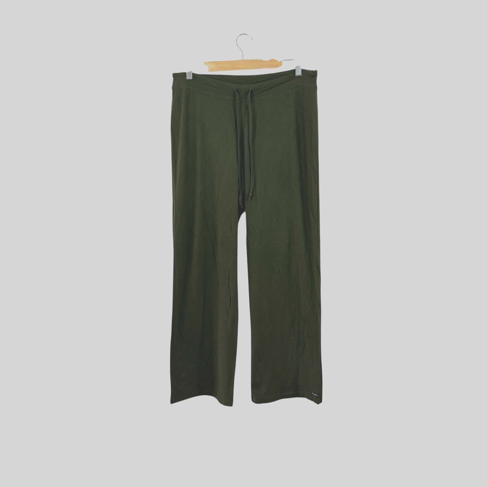 Athleta Medium Pants Dark Green Athletic Stretch Straight Leg Usa Made Womens